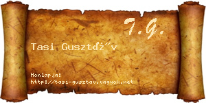 Tasi Gusztáv névjegykártya