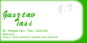gusztav tasi business card